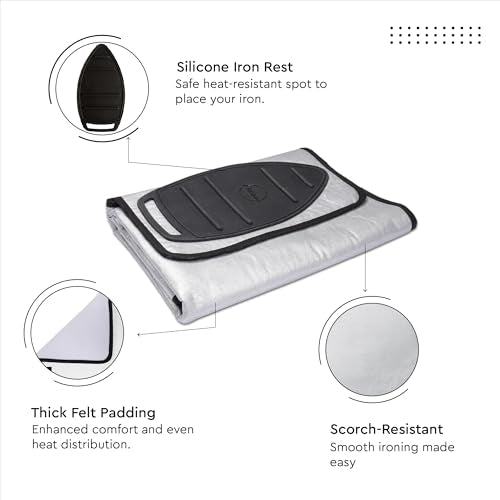 Ironing Mat Heat Reflective Pad 28"x20" Silver