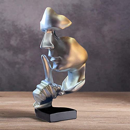 Abstract Statues Silence is Gold Decorative Objects