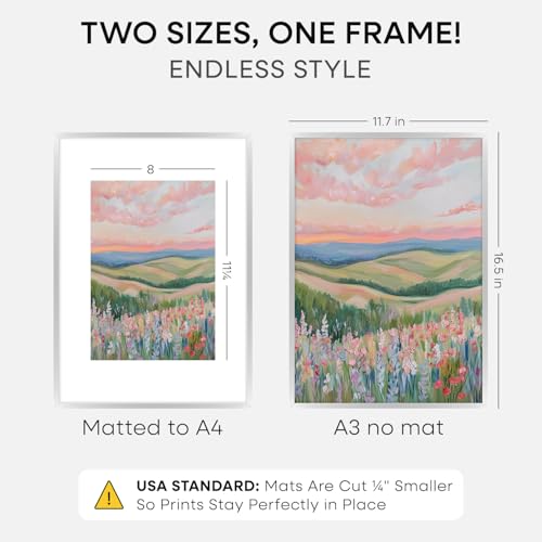 A3 Silver Picture Frame (2 Count)