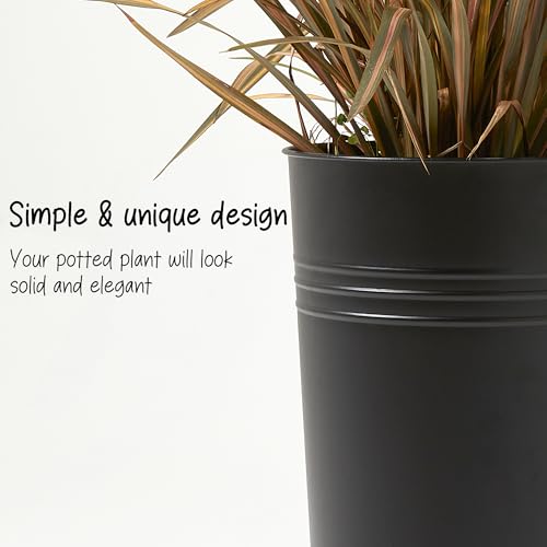 28'' Tall Galvanized Steel Planter Pot (2 Count)