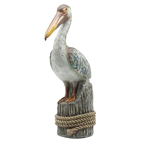 Standing Pelican Statue and Sculpture Coastal Decor
