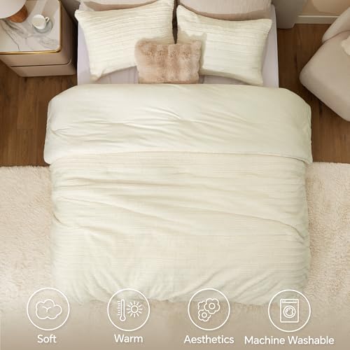 Faux Fur Queen Comforter Set