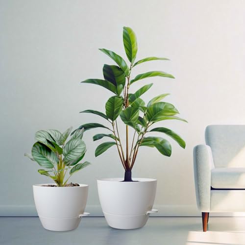 10/9/8 inch Self Watering Pots for Indoor Outdoor Plants, Set of 3 (3 Count)