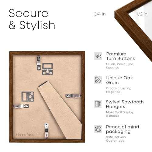 8.5x11 Brown Oak Diploma Frame (3 Count)