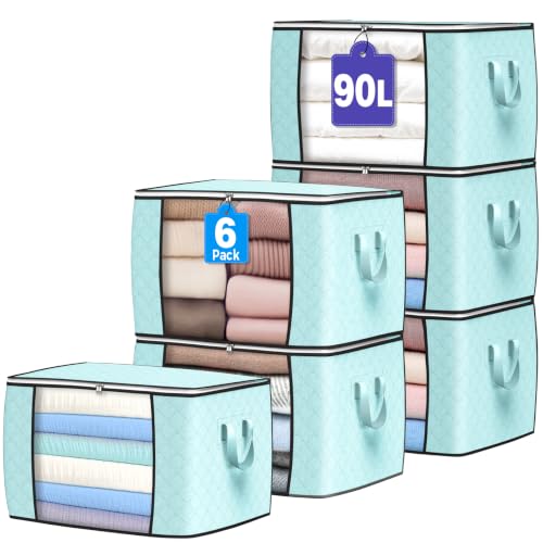90L Large Storage Bags (6 Count)
