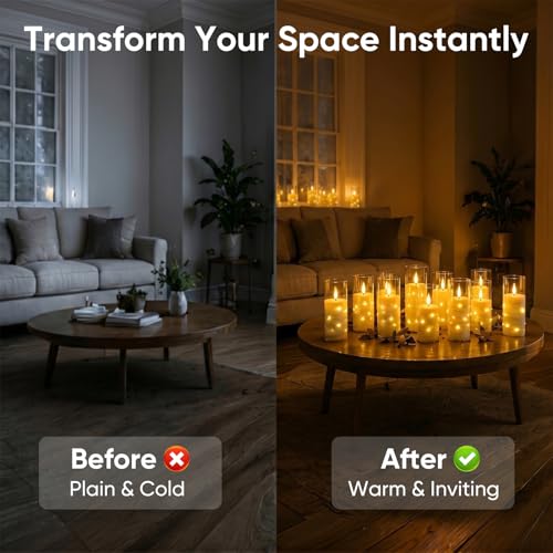 Flameless Candles with Remote Timer (9 Count)