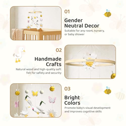 Baby Mobile for Crib Goose Nursery Decor Baby Shower Newborn Gifts