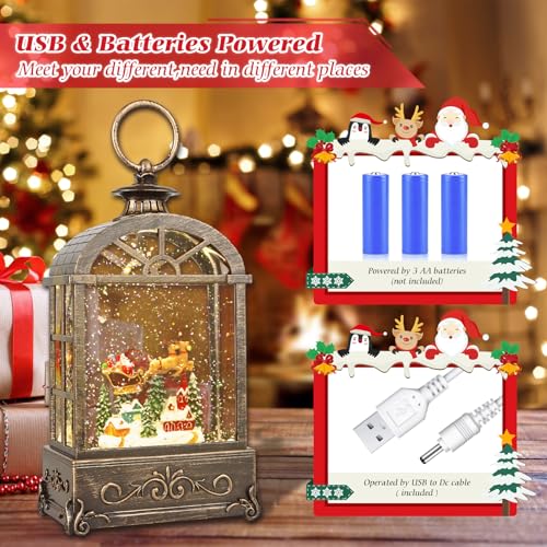 Christmas Snow Globes Lantern