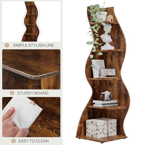 Corner Shelf Rustic 5 (2 Count)