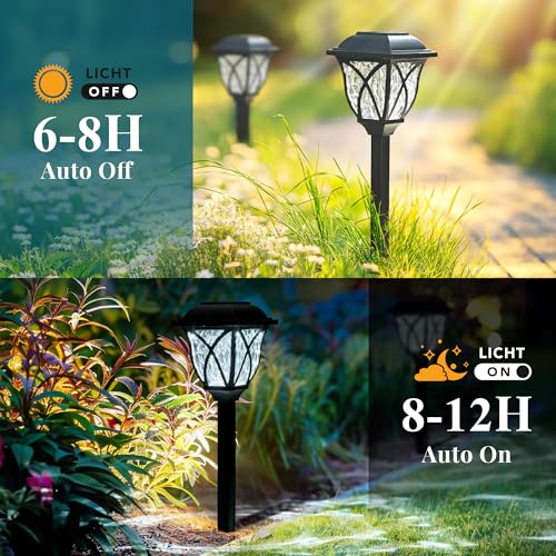 8 Pack Solar Lights Outdoor Waterproof (8 Count)