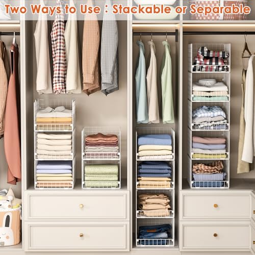 5 Tier Stackable Closet Storage Shelves (5 Count)