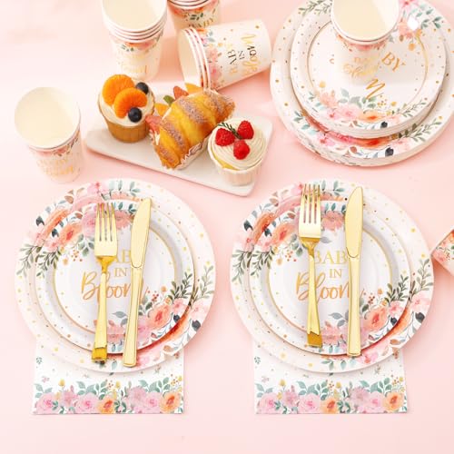 169 Pcs Baby in Bloom Baby Shower Decorations for Girl (169 Count)