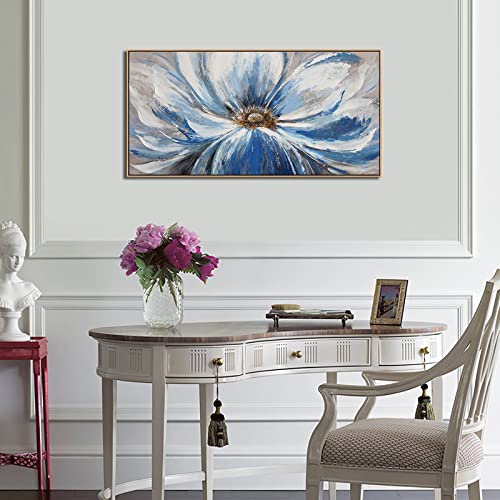 Large Blue Wall Art Framed