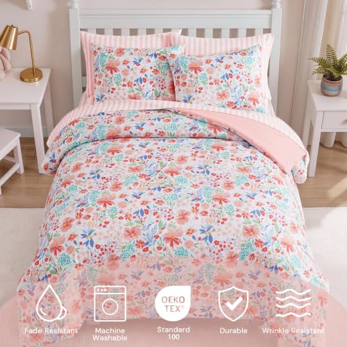 Twin XL Comforter Set with Sheets for Girls