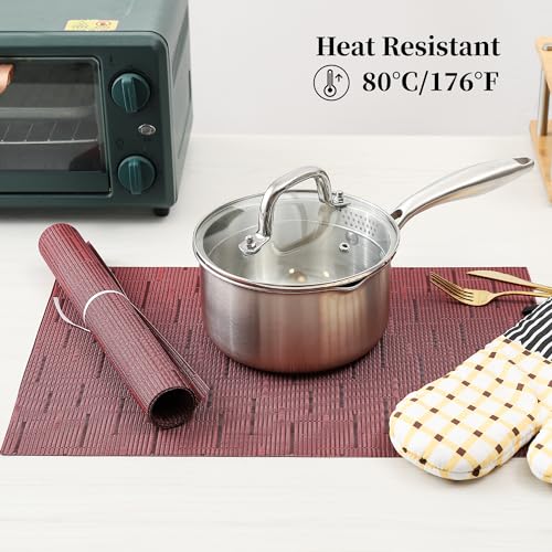 Burgundy Placemats Set of 8 (8 Count)