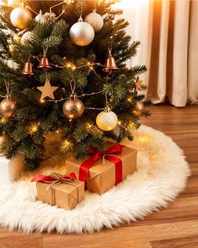 60 Inches Faux Fur Christmas Tree Skirt