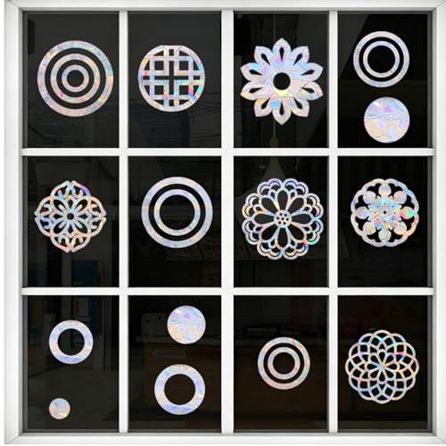 22Pcs Mandala Window Decals to Prevent Bird Strikes