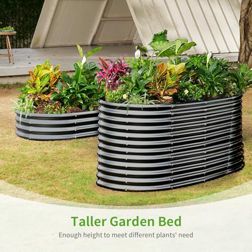 6x3x3ft Oval Galvanized Raised Garden Beds
