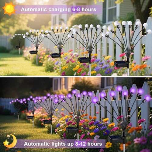 Solar Garden Lights Outdoor Waterproof (4 Count)