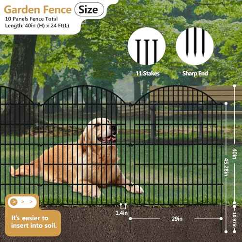 10 Panels Decorative Garden Fence (21.92 Foot)