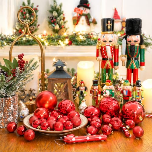 60mm 2.36" Christmas Ball Ornaments Shatterproof Christmas Ornaments Set Decorations for Xmas Tree Balls (24 Count)