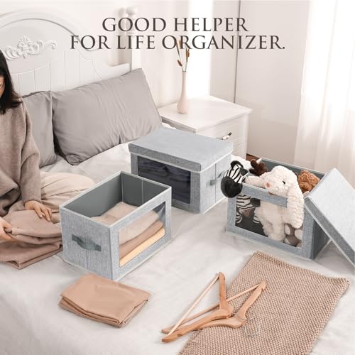 Stackable Storage Bins with Lids (6 Count)