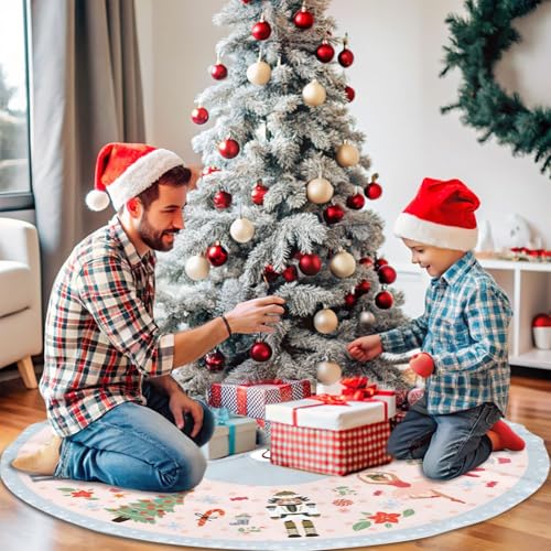 36" Cute Nutcracker Christmas Tree Skirt