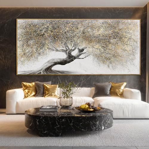 Tree Canvas Wall Art Nature Posters Vintage Hanging Wall Decor 32"x70" Decorations for Living Room Framed Art for Dining Room Area