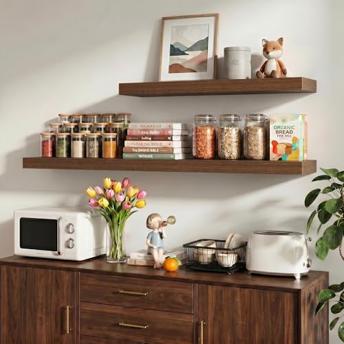 40 Inch Floating Shelves Wall Mounted for Display (2 Count)