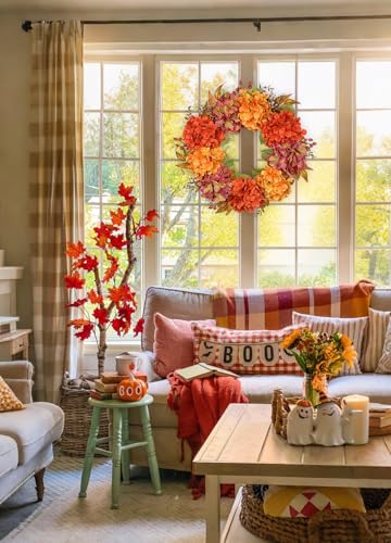 Artificial Fall Wreath for Front Door