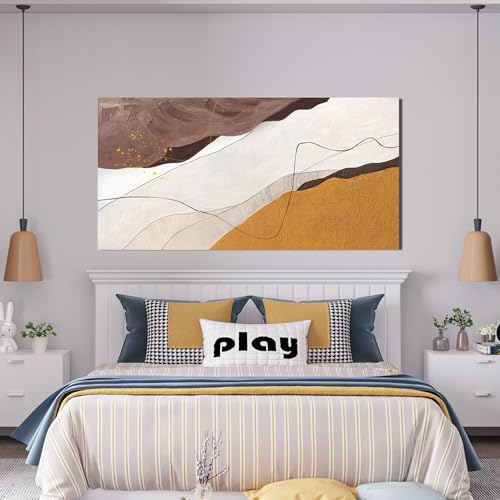 Canvas Wall Art Decor for Living Room 20"x40" Abstract White Wall Art Decor