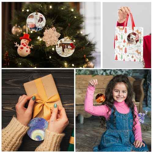 Sublimation Blanks Ornaments Double Sided Ceramic Ornaments for Crafts