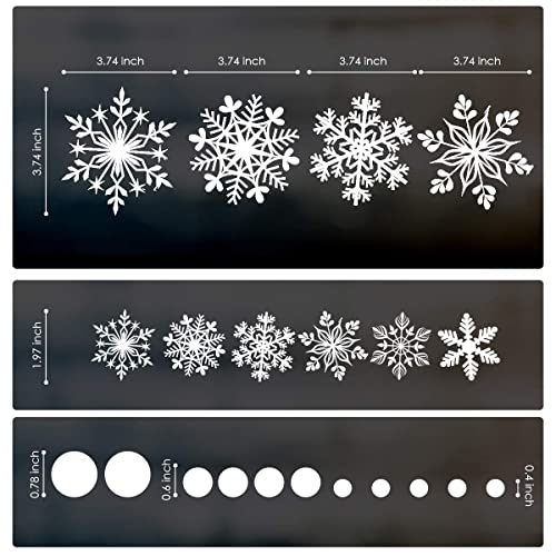318 Pcs Christmas Snowflakes Clings Decoration Set (12 Count)