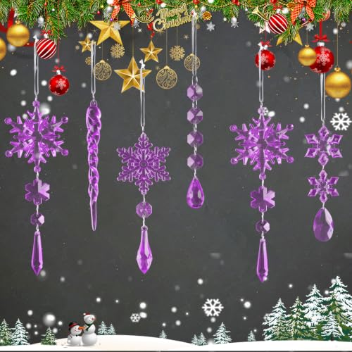 32pcs Crystal Christmas Ornaments for Christmas Tree Decorations (32 Count)
