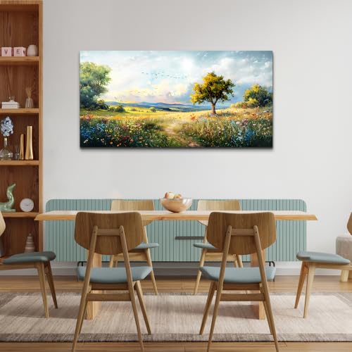 Large Wall Art For Living Room Wall Decor For Bedroom Office Decorations Pastoral Wall Paintings Scenery Abstract Watercolour Farmhouse Pictures Modern Posters Canvas Prints Artwork Home Decor