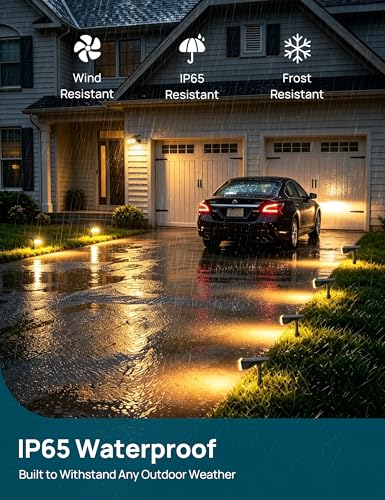 Solar Lights Outdoor Waterproof LED Spotlights Warm White 6 Pack (6 Count)