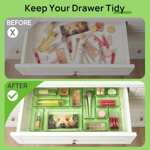 25 Pack Plastic Drawer Organizers with Non (25 Count)