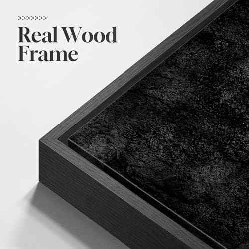 Extra Large Framed Black Abstract Wall Art Decor for Living Room