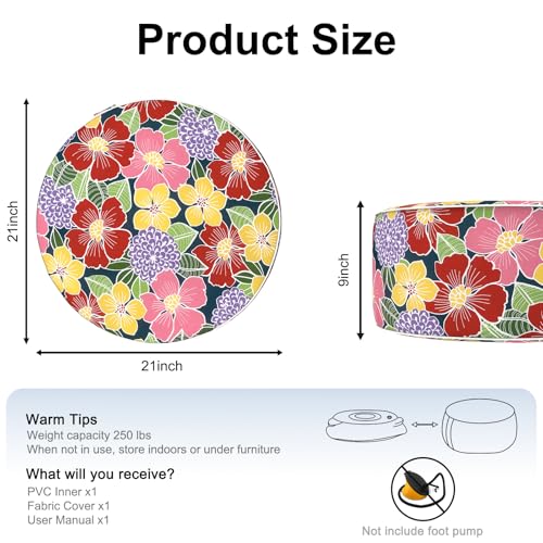 Inflatable Ottoman Stool D21 xH9 for Outdoor