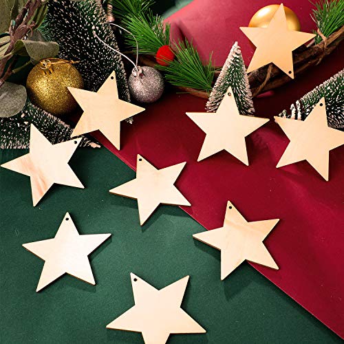 100 Pcs Christmas Wooden Ornaments Unfinished Wood Slices