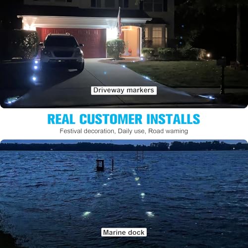 Solar Deck Driveway Dock Lights (12 Count)
