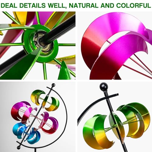 Large Metal Wind Spinner for Garden and Yard