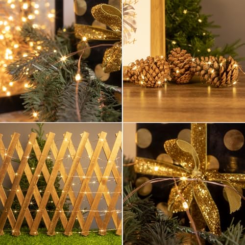 2PACK 66FT 200LEDs Fairy Lights Solar (2 Count)