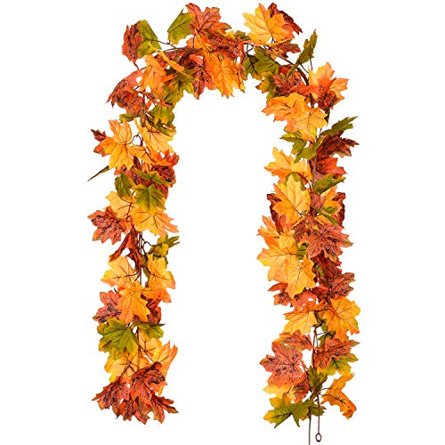 2 Pack Fall Garland Maple Leaf (11.8 Foot)