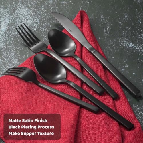 Cube 45 Piece Forged Stainless Steel Flatware Set Cutlery Set with Utensil (8 Count)