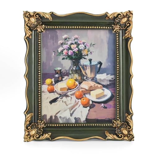 8x10 Vintage Picture Frame with Embossed Flower Design
