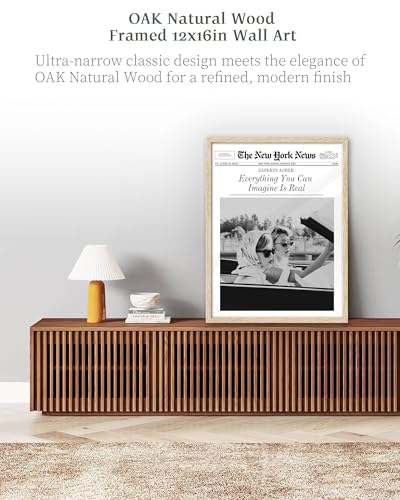 12x16in Everything You Can Imagine Is Real Framed Newspaper Art