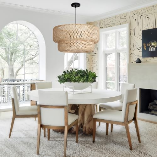 Woven Bamboo Pendant Light