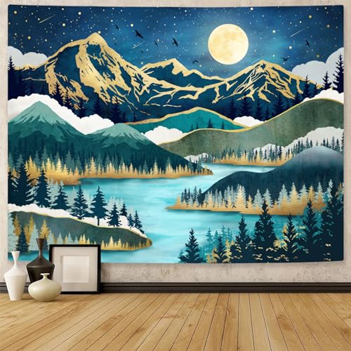 Mountain Moon Tapestry