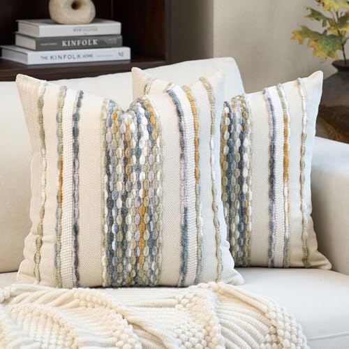 Boho Pillow Covers 18x18 Inch Set of 2 (2 Count)